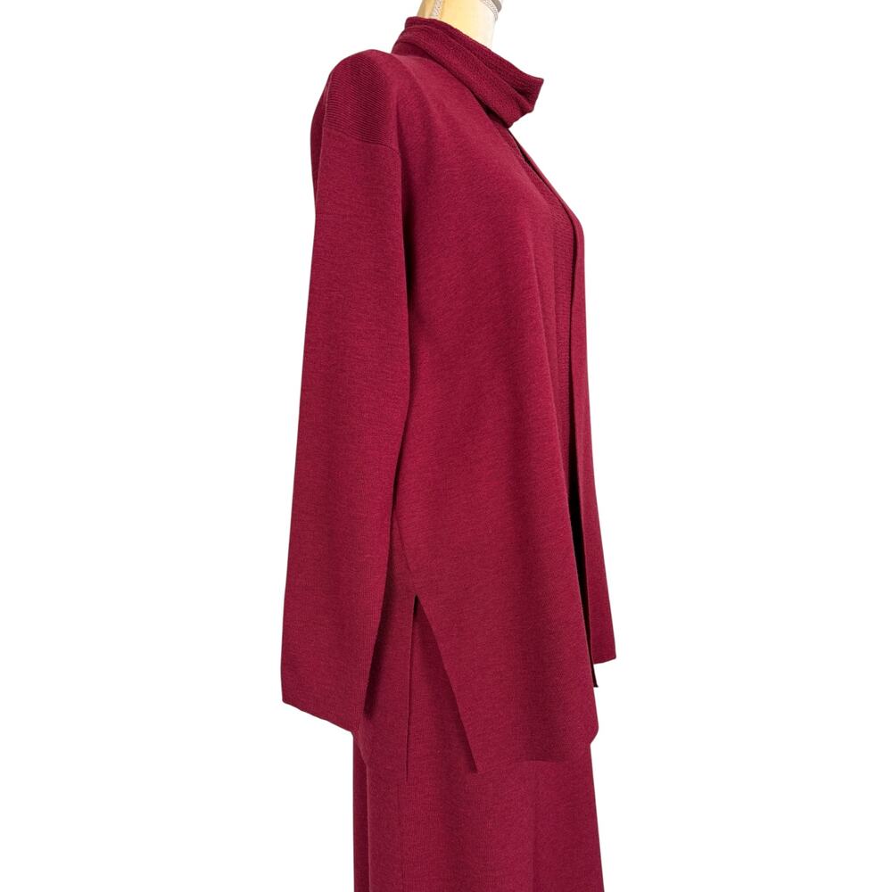 Eileen Fisher Women's Burgundy Maxi Skirt 3 Piece Set - Picture 4 of 15